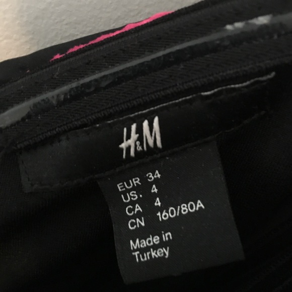 NWOT H&M Strapless Black, Pink, Blue Striped Dress - Picture 6 of 7